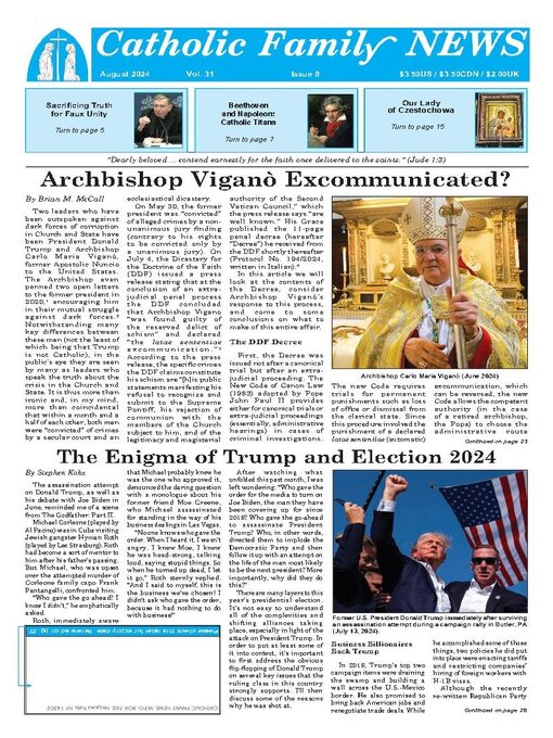 Title details for Catholic Family News by Catholic Family News - Available